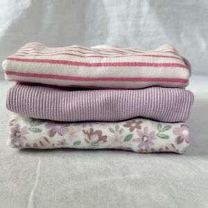 Zara Girls Pink & Lavender Short Sleeve Tees - 3 Pack